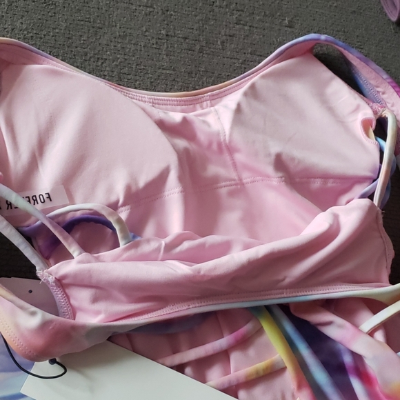 Pink Tied-Dyed Cut Out One Piece Swimsuit - Picture 8 of 8